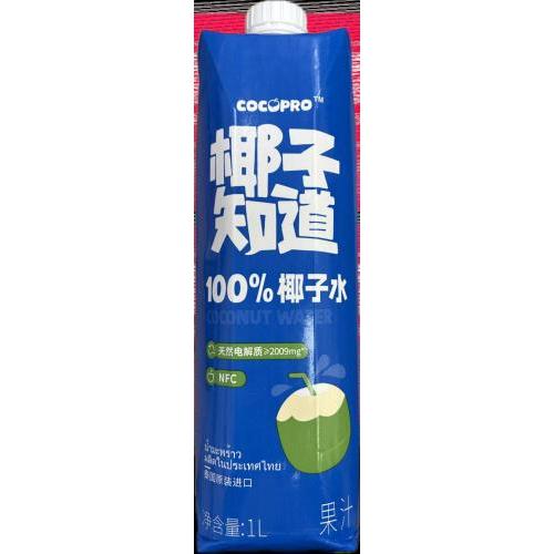 椰子知道100%椰子水1L