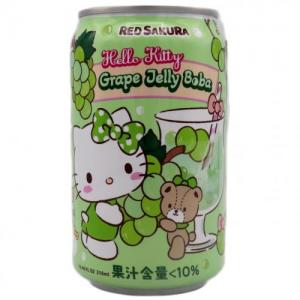 Hello Kitty葡萄果冻珍珠饮品310ml