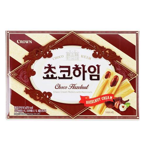 韩国巧克力榛子夹心条142g